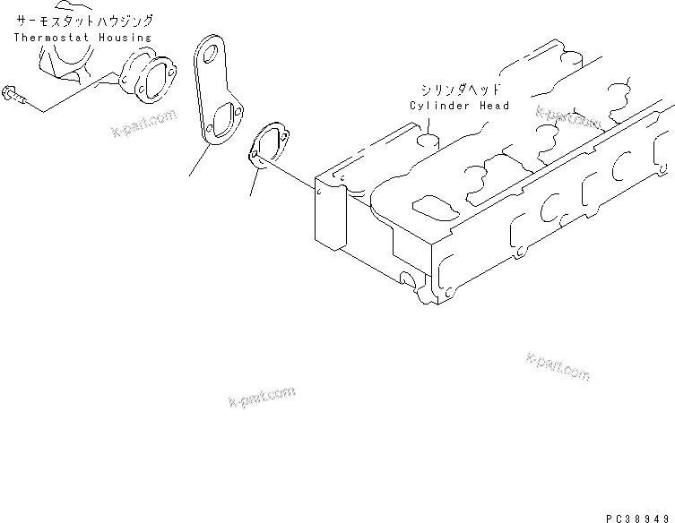 Komatsu parts book diagram for SA6D108E-2A-H7 S/N 19030-UP: FRONT HANGER(#21560-)