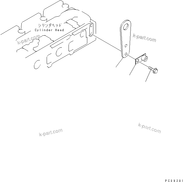 Komatsu parts book diagram for SA6D108E-2A-H7 S/N 19030-UP: REAR HANGER(#21560-)