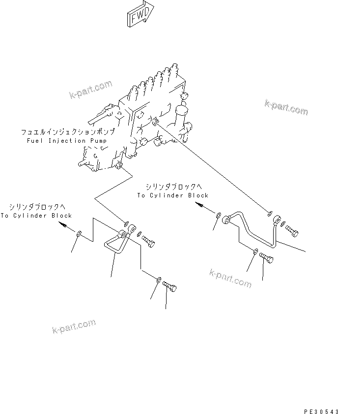 Komatsu parts book diagram for SA6D108E-2A-H7 S/N 19030-UP: FUEL INJECTION PUMP LUBRICATOR (FOR ELECTRICAL GOVERNOR)(#21562-)