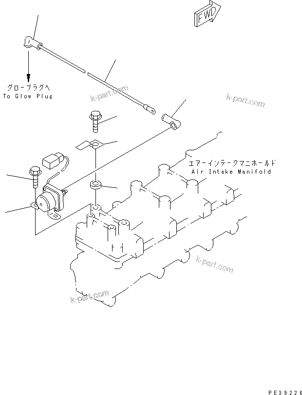 Komatsu parts book diagram for SA6D108E-2A-H7 S/N 19030-UP: GLOW RALAY(#21560-)