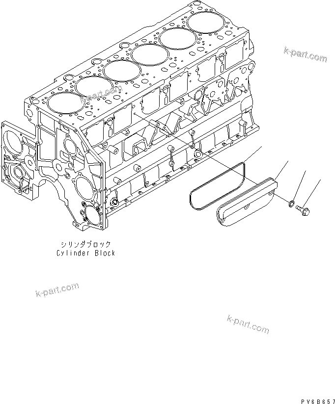Komatsu parts book diagram for SA6D140E-3L-7 S/N 110001-UP: CAMFOLLOWER COVER(#118379-)