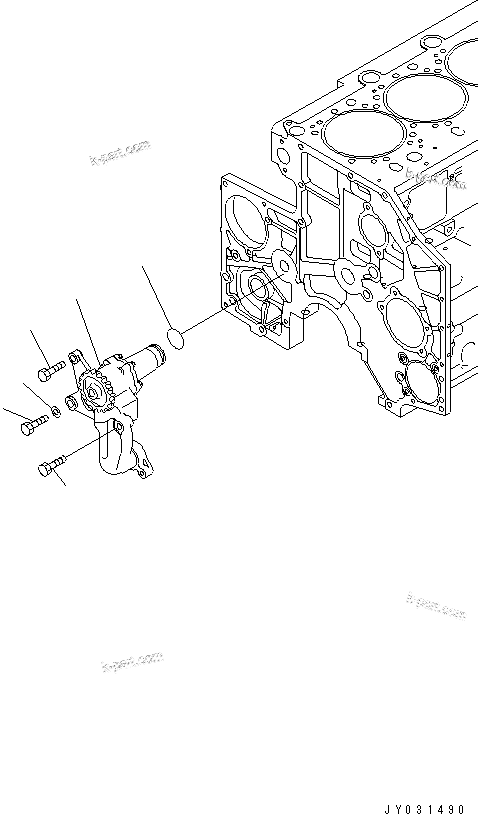 Komatsu parts book diagram for SA6D140E-3L-7 S/N 110001-UP: OIL PUMP(#117045-118544)
