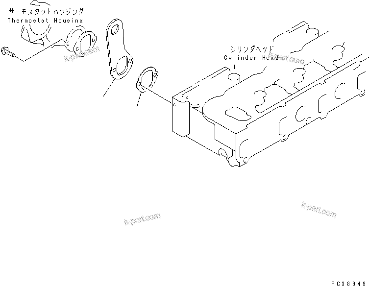Komatsu parts book diagram for SA6D108E-2A-S7 S/N 19030-UP: FRONT HANGER(#21560-)