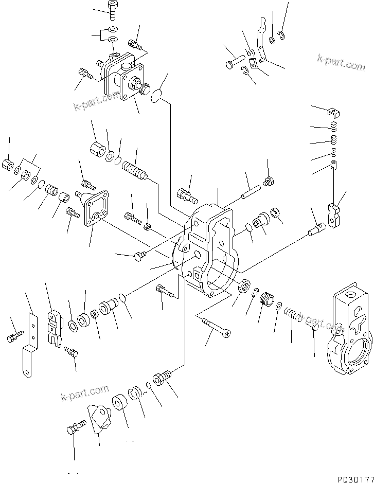 Komatsu parts book diagram for SA6D108E-2A-S7 S/N 19030-UP: FUEL INJECTION PUMP (GOVERNOR) (2/3) (FOR MECHANICAL GOVERNOR) (INNER PARTS)(#21722-)