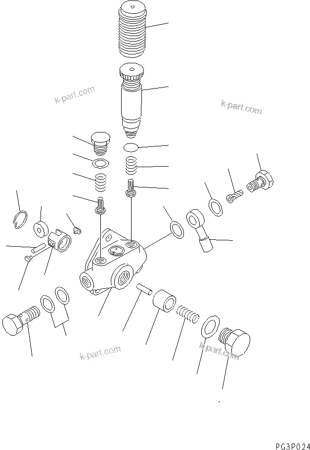 Komatsu parts book diagram for SA6D108E-2A-S7 S/N 19030-UP: FUEL INJECTION PUMP (FEED PUMP) (FOR MECHANICAL GOVERNOR) (INNER PARTS)(#21722-)