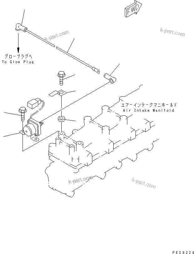Komatsu parts book diagram for SA6D108E-2A-S7 S/N 19030-UP: GLOW RALAY(#21560-)