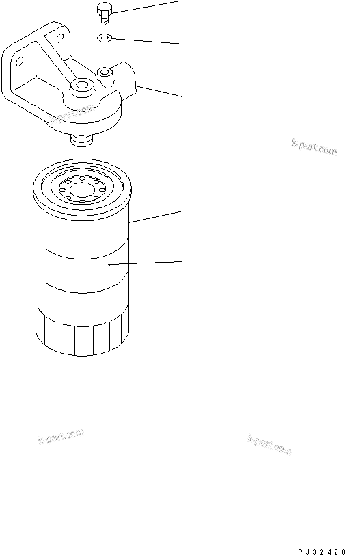 Komatsu parts book diagram for SA6D110-1W S/N 54110-UP: ADDITIONAL FUEL FILTER