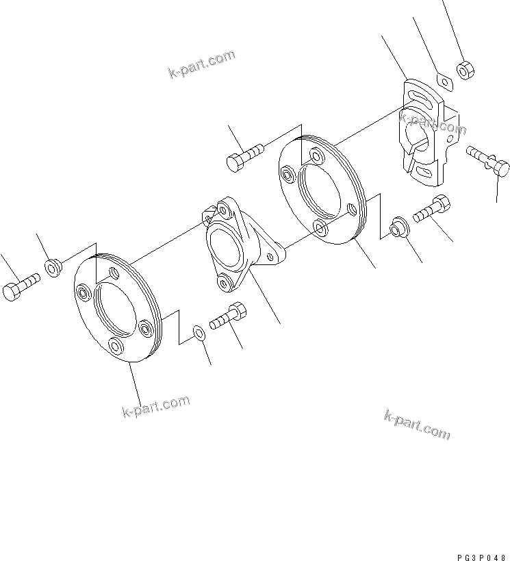 Komatsu parts book diagram for SA6D110-1W S/N 54110-UP: FUEL INJECTION PUMP (COUPLING)(#56997-)