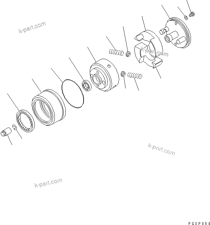 Komatsu parts book diagram for SA6D110-1W S/N 54110-UP: FUEL INJECTION PUMP (TIMER)(#56997-)