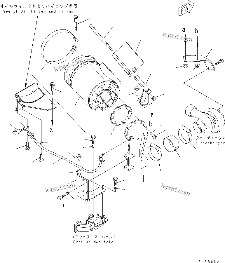 Komatsu parts book diagram for SA6D140E-3CM-7 S/N 110001-UP: AIR CLEANER