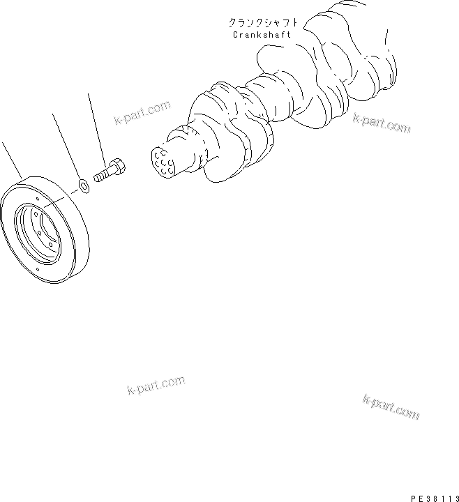 Komatsu parts book diagram for SA6D140E-3CM-7 S/N 110001-UP: VIBRATION DAMPER