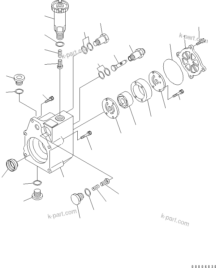 Komatsu parts book diagram for SA6D140E-3CM-7 S/N 110001-UP: FUEL SUPPLY PUMP (FEED PUMP) (LOW-VISCOSITY FUEL SPEC.) (REGULATION OF EPA AND EU 2ND) (INNER PARTS)(#111639-)