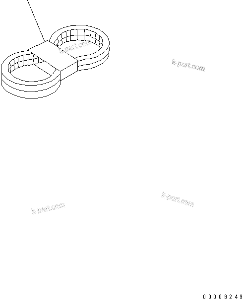 Komatsu parts book diagram for SA6D140E-3CM-7 S/N 110001-UP: FAN BELT(#112024-)