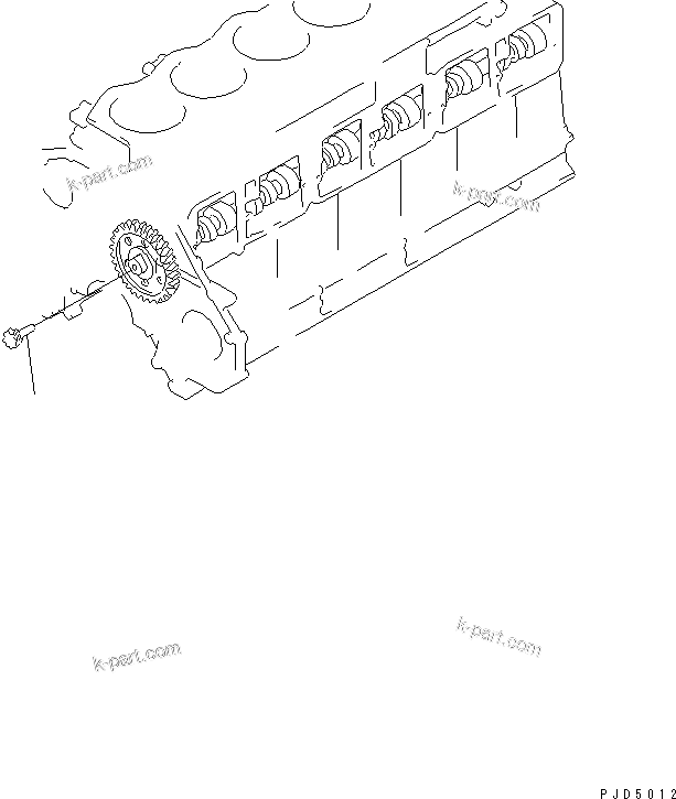 Komatsu parts book diagram for SA6D125E-2A-KU S/N 60721-UP: TACHOMETER DRIVE(#75758-)