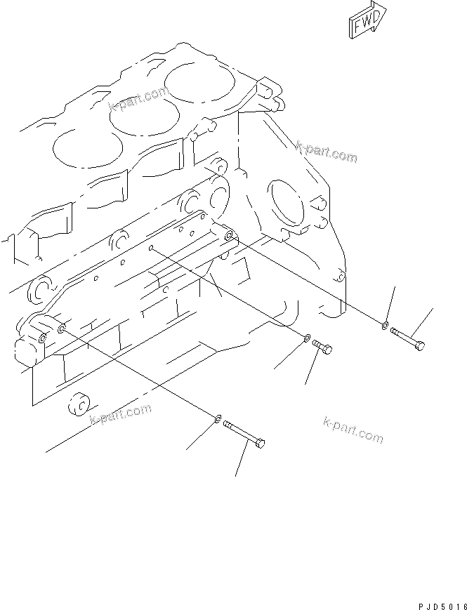 Komatsu parts book diagram for SA6D125E-2A-KU S/N 60721-UP: OIL COOLER MOUNTING PARTS(#75758-)