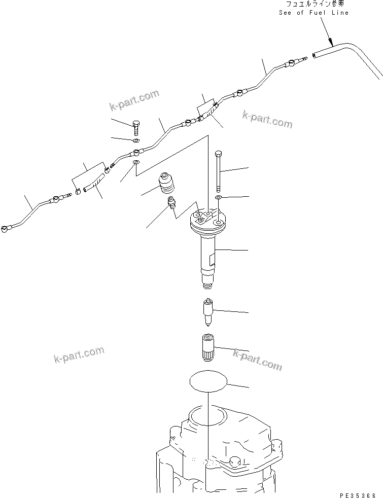 Komatsu parts book diagram for SA6D125E-2A-KU S/N 60721-UP: INJECTION NOZZLE