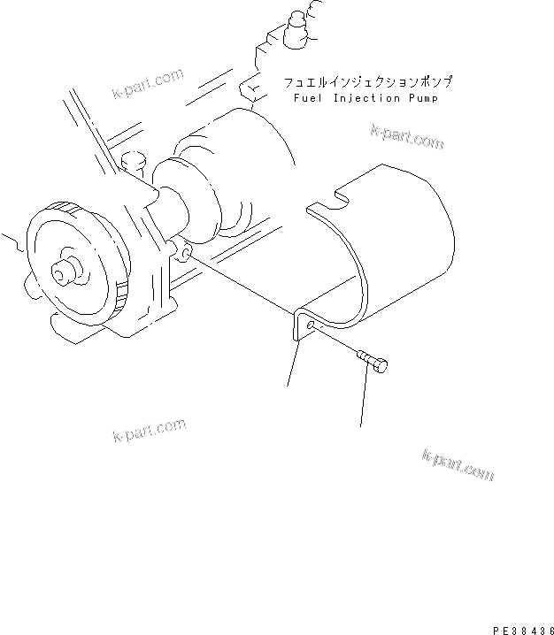 Komatsu parts book diagram for SA6D125E-2A-KU S/N 60721-UP: SAFETY GUARD (FOR FUEL INJECTION PUMP DRIVE)(#61589-)