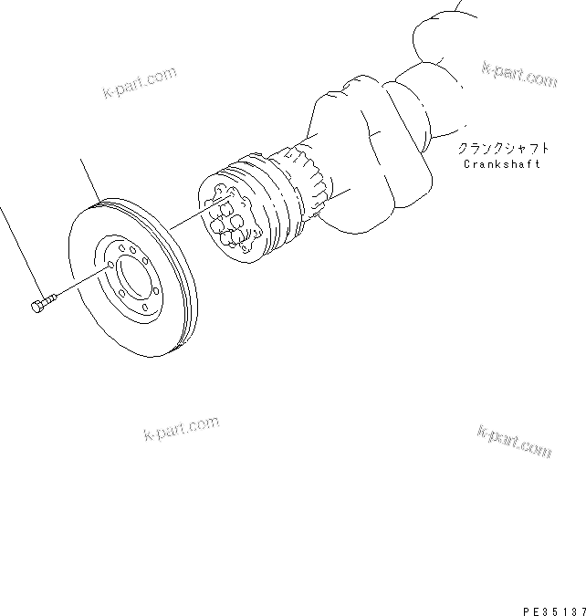 Komatsu parts book diagram for SA6D125E-2A-C S/N 60721-UP: DAMPER