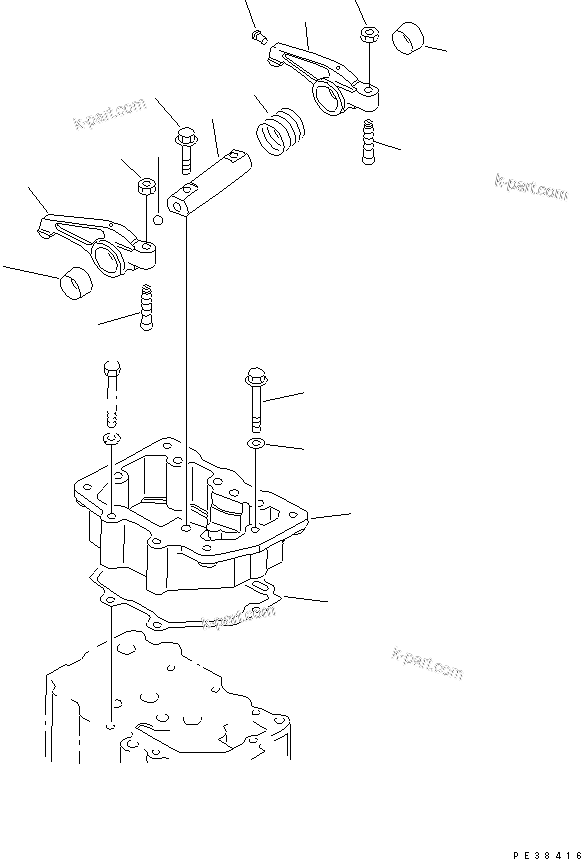 Komatsu parts book diagram for SA6D125E-2A-C S/N 60721-UP: ROCKER ARM(#75758-)