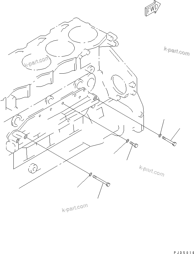 Komatsu parts book diagram for SA6D125E-2A-C S/N 60721-UP: OIL COOLER MOUNTING PARTS(#75758-)
