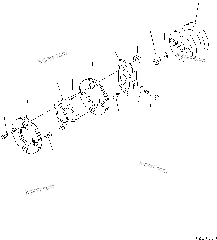 Komatsu parts book diagram for SA6D125E-2A-C S/N 60721-UP: FUEL INJECTION PUMP (COUPLING) (WITH B00ST-COMPENSATOR) (INNER PARTS)(#77552-87626)