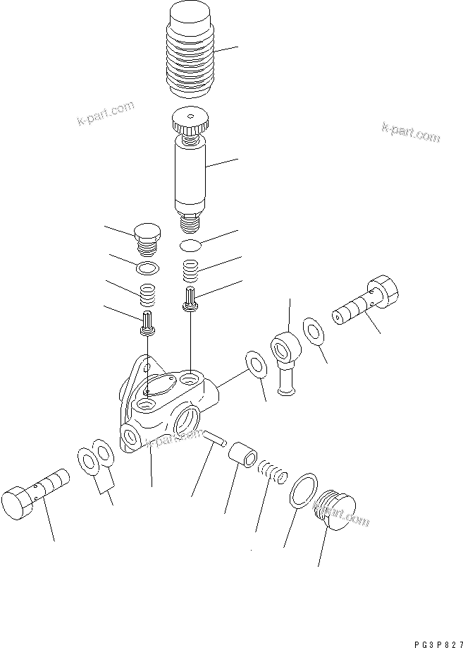 Komatsu parts book diagram for SA6D125E-2A-C S/N 60721-UP: FUEL INJECTION PUMP (FEED PUMP) (BOOST-COMPENSATOR) (INNER PARTS)(#77552-87626)