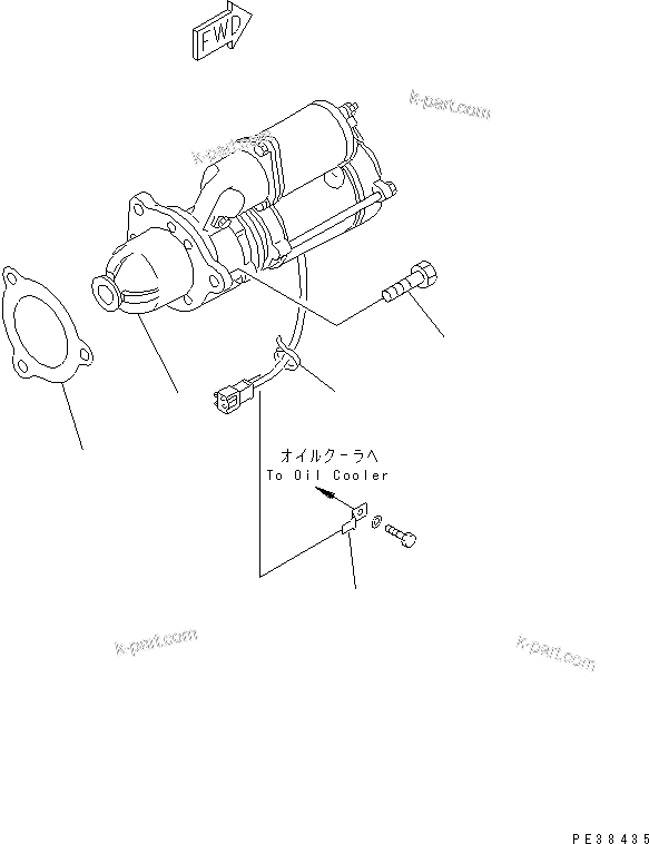 Komatsu parts book diagram for SA6D125E-2A-C S/N 60721-UP: STARTING MOTOR MOUNTING (11KW)(#60721-85787)