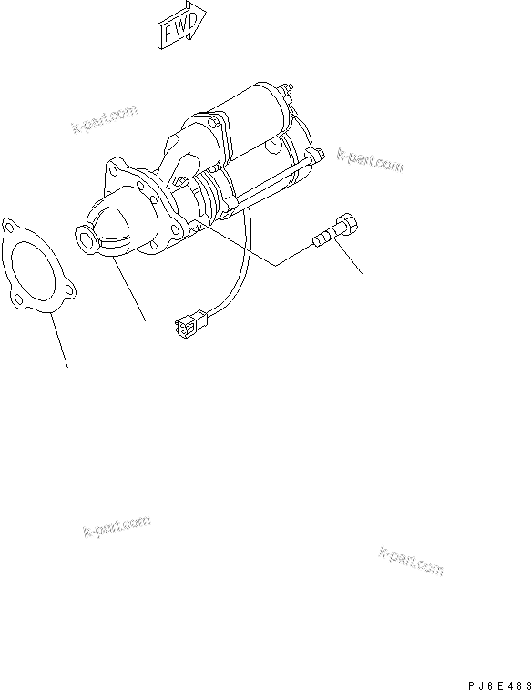 Komatsu parts book diagram for SA6D125E-2A-C S/N 60721-UP: STARTING MOTOR MOUNTING (11KW)(#85788-)