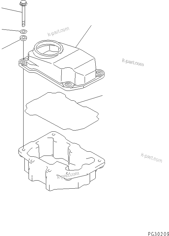 Komatsu parts book diagram for SA6D125-1T S/N 31492-UP: ROCKER ARM HOUSING COVER