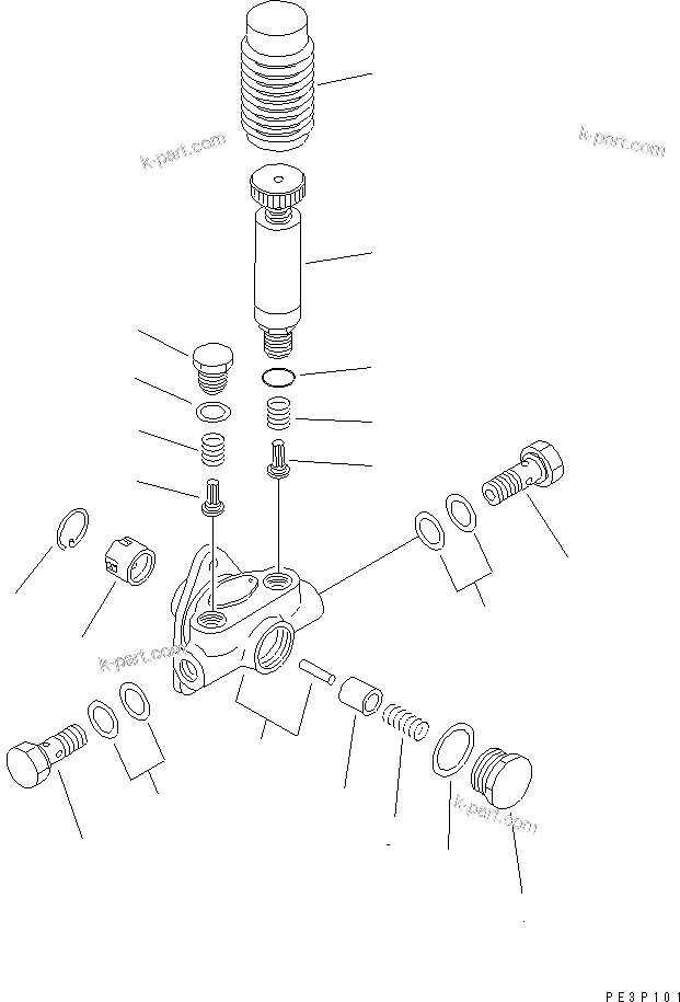 Komatsu parts book diagram for SA6D125-1T S/N 31492-UP: FUEL INJECTION PUMP (FEED PUMP)