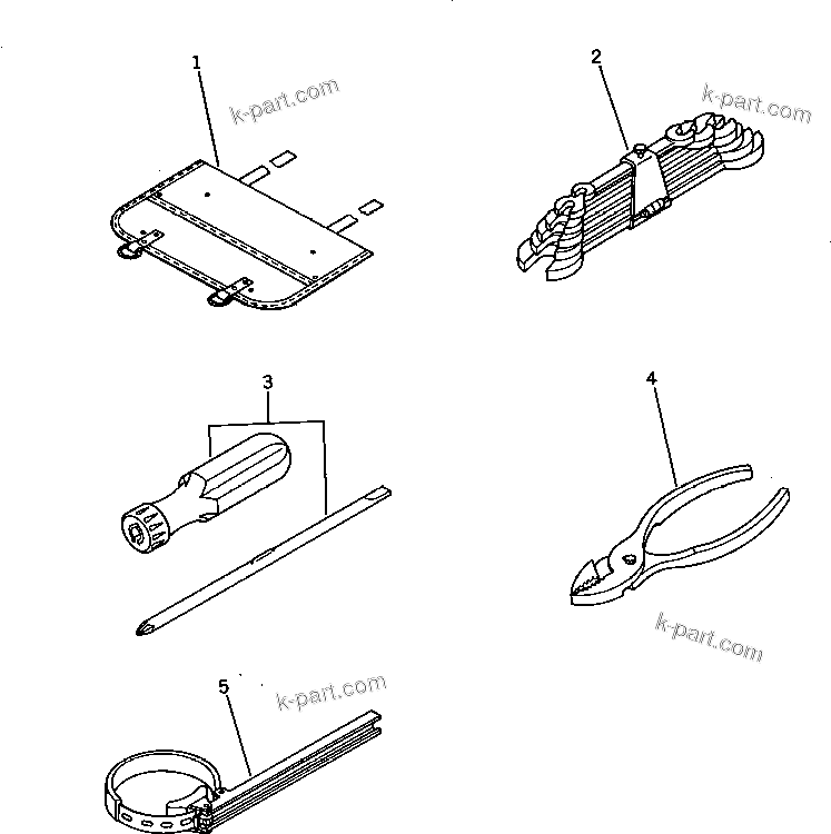 Komatsu parts book diagram for SA6D125-1T S/N 31492-UP: TOOL