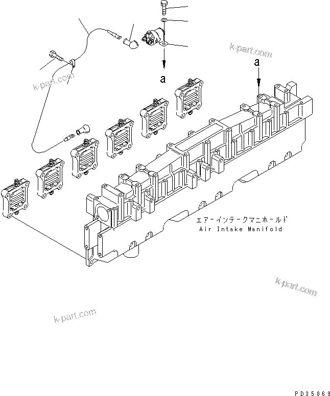 Komatsu parts book diagram for SA6D125E-2C-S7 S/N 60721-UP: HEATER SWITCH(#61589-)