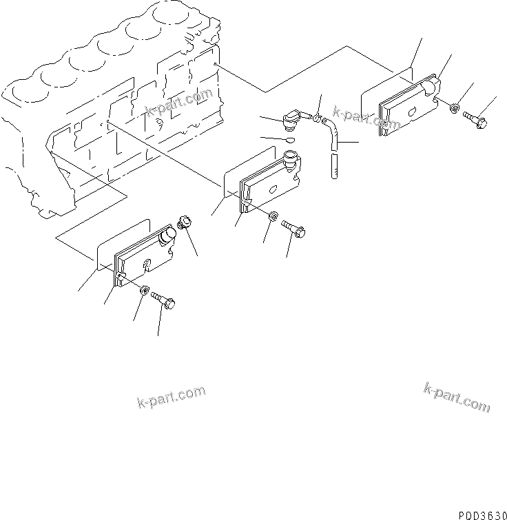 Komatsu parts book diagram for SA6D125E-2C-S7 S/N 60721-UP: CAMFOLLOWER COVER(#71940-)