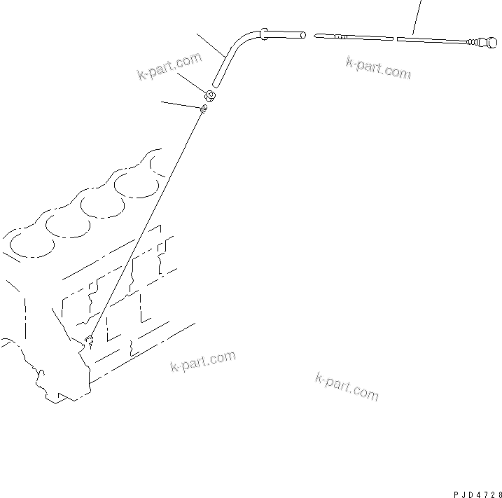 Komatsu parts book diagram for SA6D125E-2C-S7 S/N 60721-UP: OIL LEVEL GAUGE(#78287-)