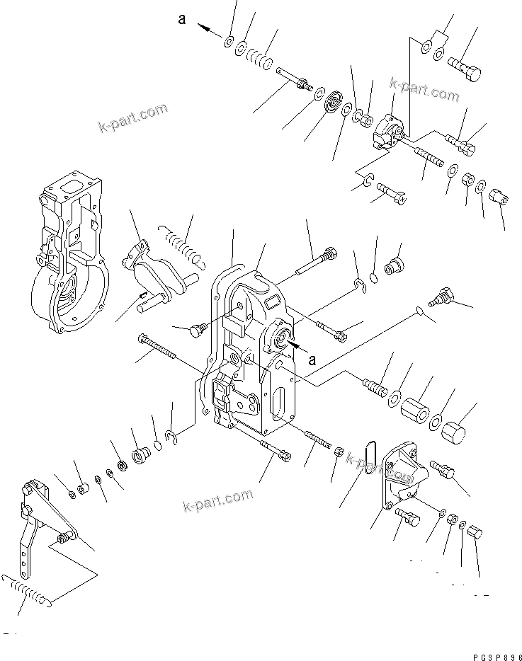 Komatsu parts book diagram for SA6D125E-2C-S7 S/N 60721-UP: FUEL INJECTION PUMP (GOVERNOR) (2/2) (INNER PARTS)(#61589-70945)