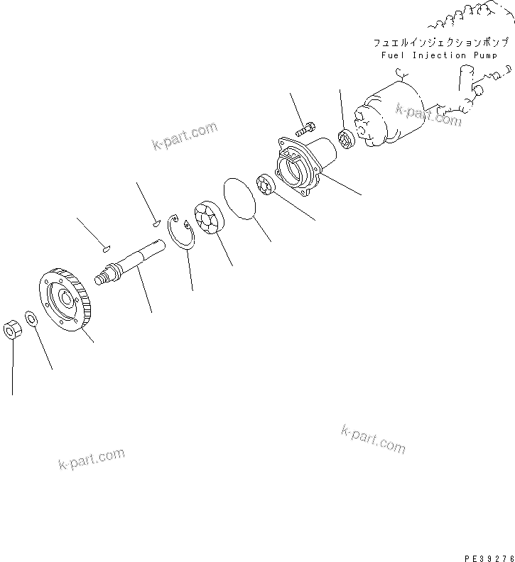 Komatsu parts book diagram for SA6D125E-2C-S7 S/N 60721-UP: FUEL INJECTION PUMP DRIVE(#60863-)