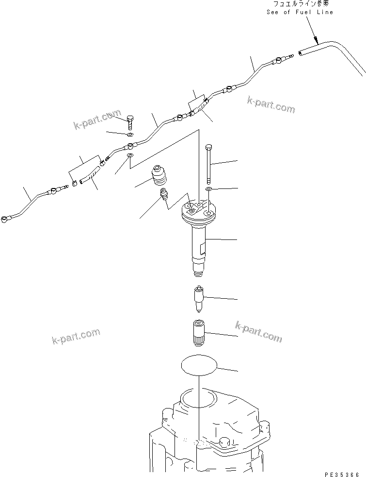 Komatsu parts book diagram for SA6D125E-2C-S7 S/N 60721-UP: INJECTION NOZZLE