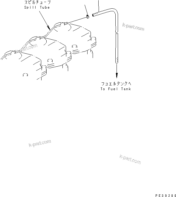 Komatsu parts book diagram for SA6D125E-2C-S7 S/N 60721-UP: FUEL RETURN(#61589-)