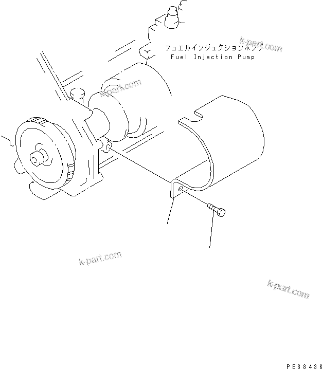 Komatsu parts book diagram for SA6D125E-2C-S7 S/N 60721-UP: SAFETY GUARD (FOR FUEL INJECTION PUMP DRIVE)(#61589-)
