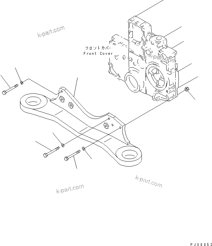 Komatsu parts book diagram for SA6D140-1EE S/N 17739-UP: ENGINE MOUNTING