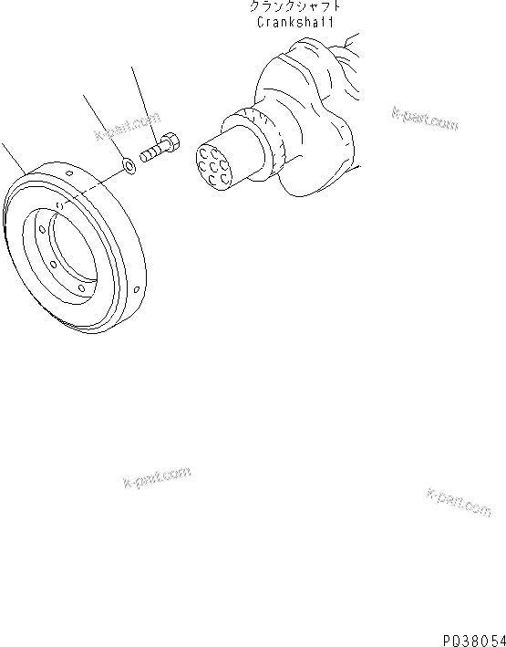 Komatsu parts book diagram for SA6D140-1EE S/N 17739-UP: DAMPER(#17739-18623)