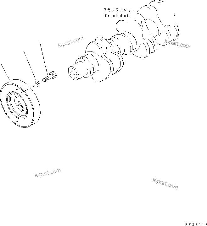 Komatsu parts book diagram for SA6D140-1EE S/N 17739-UP: DAMPER(#18624-)