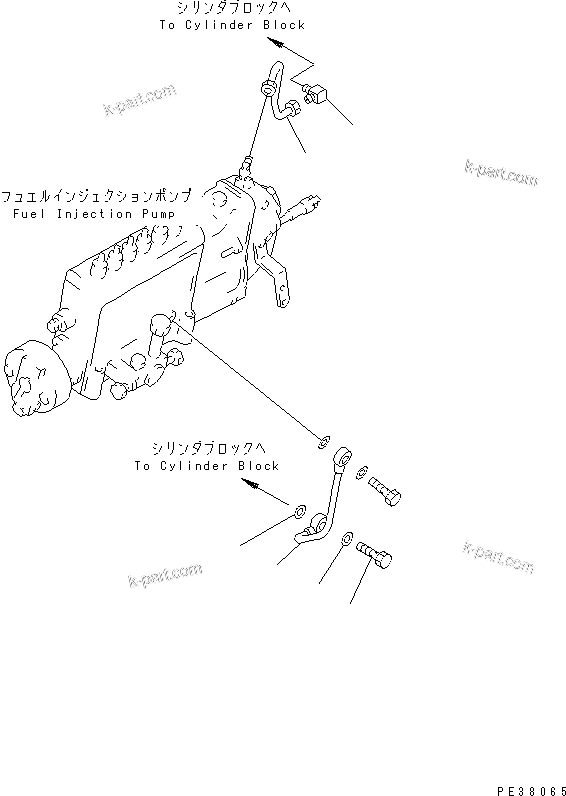Komatsu parts book diagram for SA6D140-1EE S/N 17739-UP: FUEL INJECTION PUMP LUBRICATOR