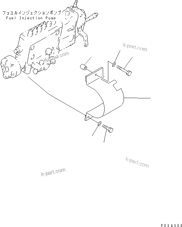 Komatsu parts book diagram for SA6D140-1EE S/N 17739-UP: SAFETY GUARD (EC SPEC.)