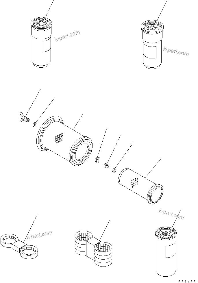 Komatsu parts book diagram for SA6D140-1EE S/N 17739-UP: SPARE PARTS(#21478-)