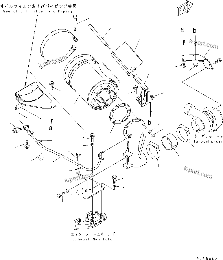 Komatsu parts book diagram for SA6D140E-3C-7 S/N 110001-UP: AIR CLEANER