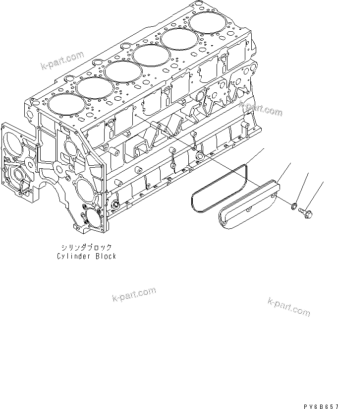 Komatsu parts book diagram for SA6D140E-3C-7 S/N 110001-UP: CAMFOLLOWER COVER(#118379-)