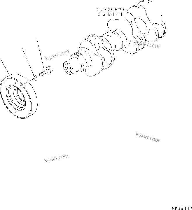 Komatsu parts book diagram for SA6D140E-3C-7 S/N 110001-UP: VIBRATION DAMPER