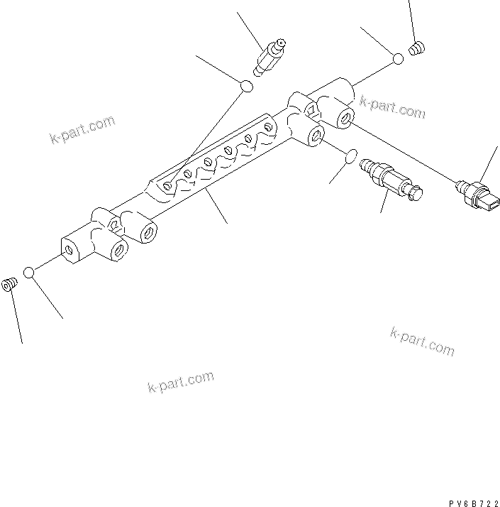 Komatsu parts book diagram for SA6D140E-3C-7 S/N 110001-UP: COMMON RAIL (INNER PARTS)