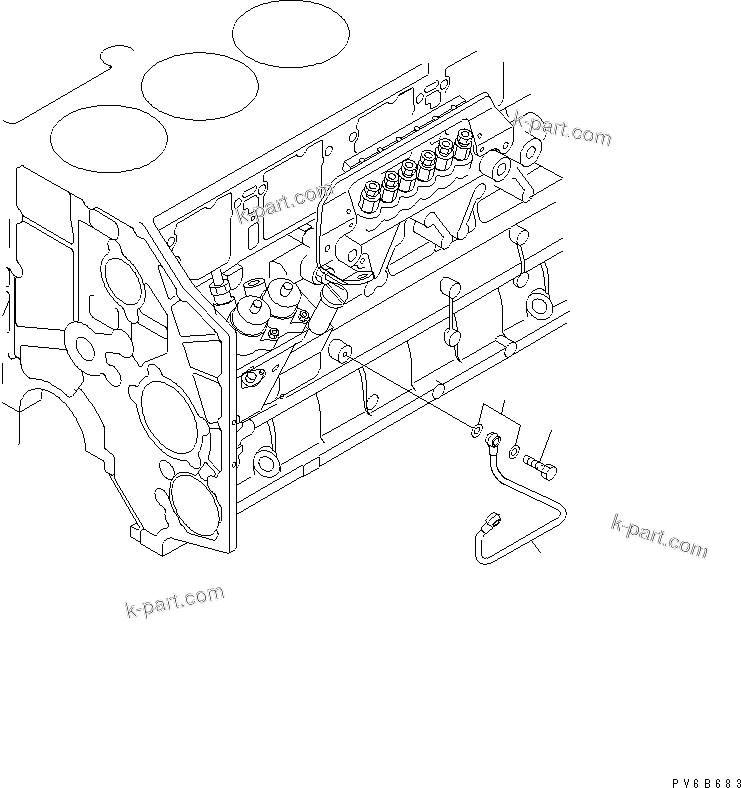 Komatsu parts book diagram for SA6D140E-3C-7 S/N 110001-UP: FUEL SUPPLY PUMP LUBRICATOR
